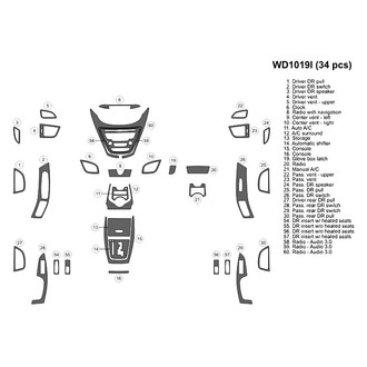B&I® - 2D Blackwood Medium Dash Kit (34 Pcs)