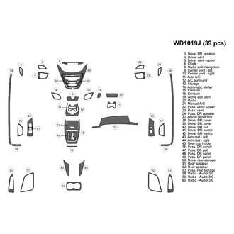 B&I® - 2D Blackwood Large Dash Kit (39 Pcs)