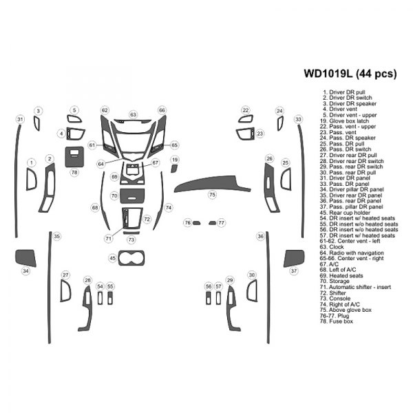 B&I® - 2D Large Dash Kit