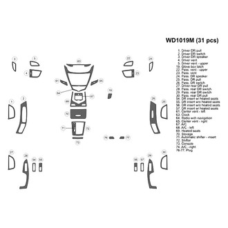 B&I® - 2D Blackwood Medium Dash Kit (31 Pcs)