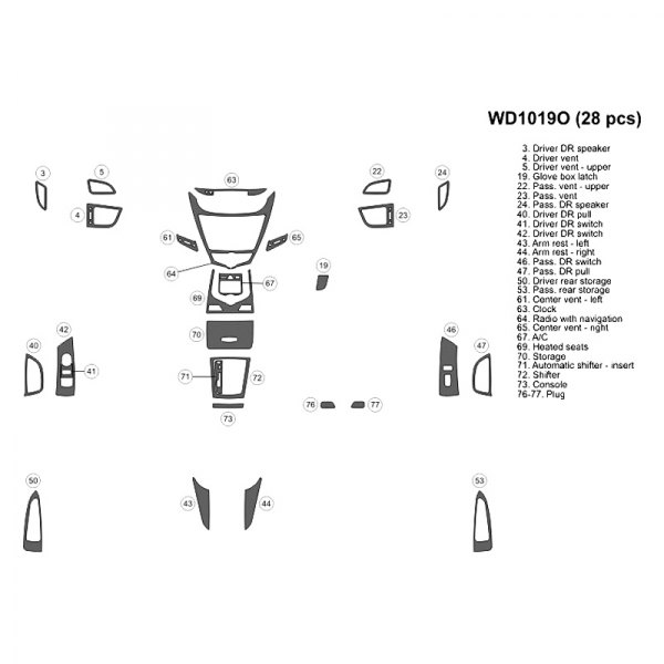 B&I® - 2D Medium Dash Kit