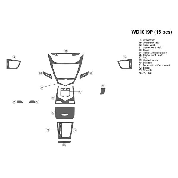 B&I® - 2D Small Dash Kit