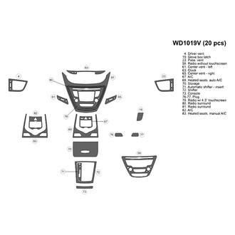 B&I® - 2D Blackwood Small Dash Kit (20 Pcs)