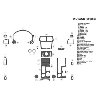 B&I® - 2D Blackwood Small Dash Kit (30 Pcs)