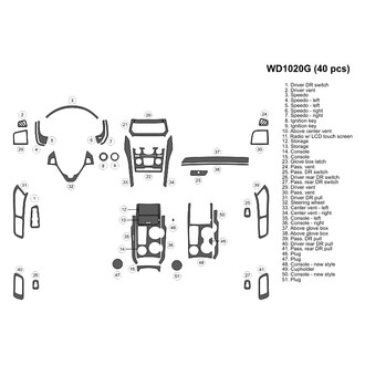 B&I® - 2D Blackwood Large Dash Kit (40 Pcs)