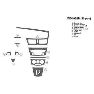 B&I® - 2D Blackwood Small Dash Kit (10 Pcs)