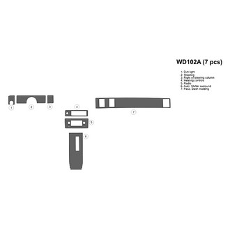 B&I® - 2D Blackwood Full Dash Kit (7 Pcs)