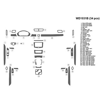 B&I® - 2D Blackwood Medium Dash Kit (34 Pcs)