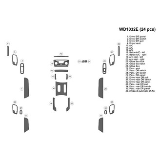 B&I® - 2D Blackwood Medium Dash Kit (24 Pcs)