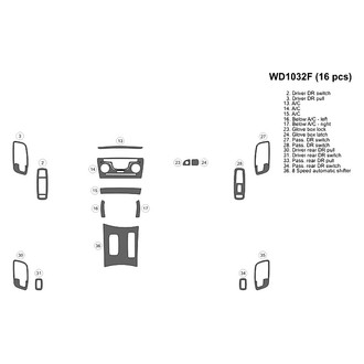 B&I® - 2D Blackwood Small Dash Kit (16 Pcs)