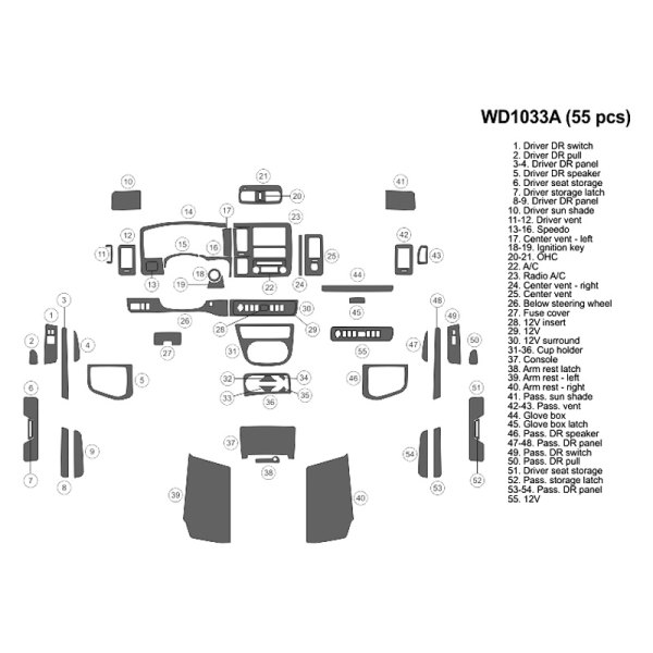 B&I® - 2D Large Dash Kit