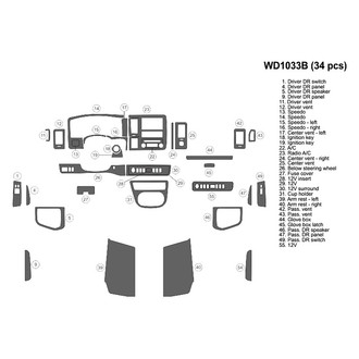 B&I® - 2D Blackwood Medium Dash Kit (34 Pcs)