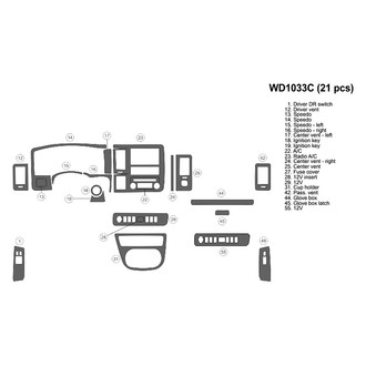 B&I® - 2D Blackwood Small Dash Kit (21 Pcs)