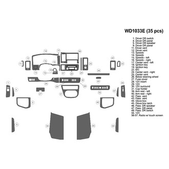 B&I® - 2D Blackwood Medium Dash Kit (35 Pcs)