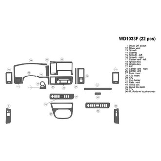 B&I® - 2D Blackwood Small Dash Kit (22 Pcs)