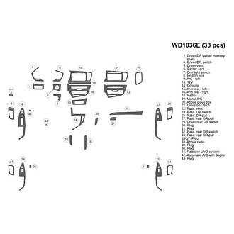 B&I® - 2D Blackwood Medium Dash Kit (33 Pcs)