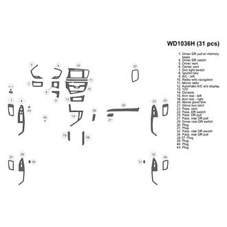B&I® - 2D Blackwood Medium Dash Kit (31 Pcs)