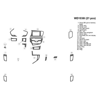 B&I® - 2D Blackwood Small Dash Kit (21 Pcs)