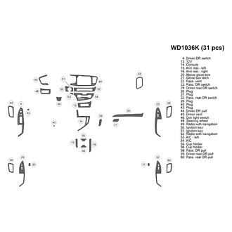 B&I® - 2D Blackwood Medium Dash Kit (31 Pcs)
