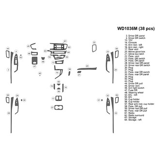 B&I® - 2D Blackwood Large Dash Kit (38 Pcs)