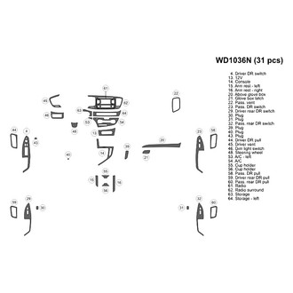 B&I® - 2D Blackwood Medium Dash Kit (31 Pcs)