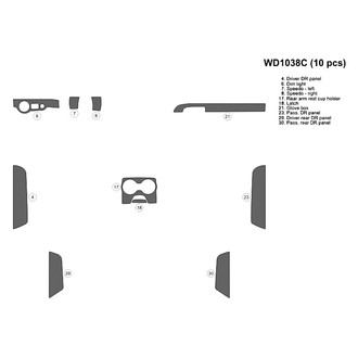 B&I® - 2D Blackwood Small Dash Kit (10 Pcs)