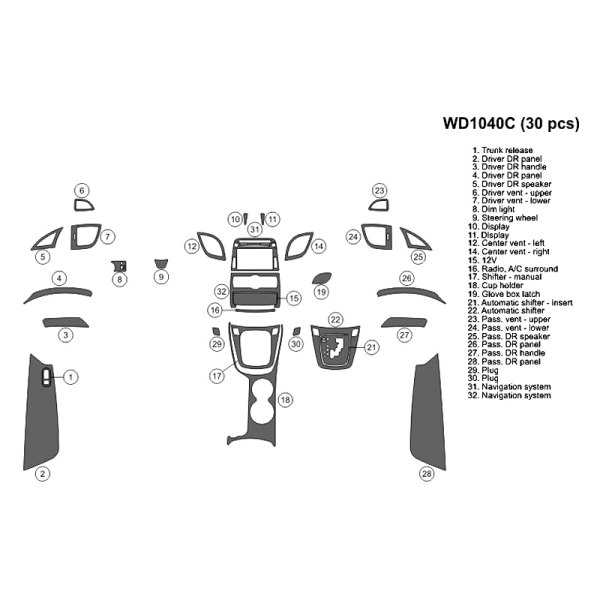 B&I® - 2D Large Dash Kit