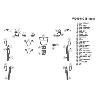 B&I® - 2D Blackwood Small Dash Kit (31 Pcs)