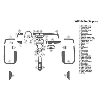 B&I® - 2D Blackwood Large Dash Kit (34 Pcs)