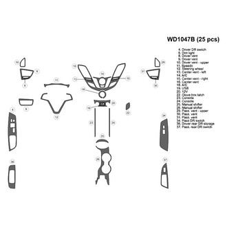 B&I® - 2D Blackwood Small Dash Kit (25 Pcs)