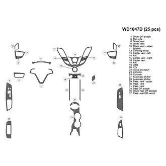 B&I® - 2D Blackwood Small Dash Kit (25 Pcs)