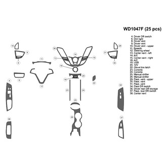 B&I® - 2D Blackwood Small Dash Kit (25 Pcs)