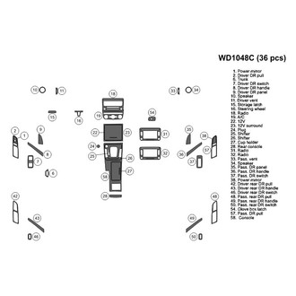 B&I® - 2D Blackwood Small Dash Kit (36 Pcs)
