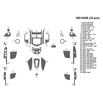 B&I® - 2D Blackwood Large Dash Kit (35 Pcs)