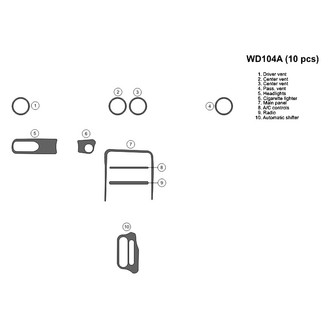 B&I® - 2D Blackwood Full Dash Kit (10 Pcs)