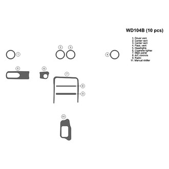 B&I® - 2D Blackwood Full Dash Kit (10 Pcs)