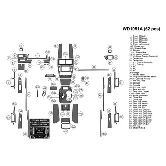 B&I® - 2D Blackwood Large Dash Kit (62 Pcs)