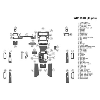 B&I® - 2D Blackwood Medium Dash Kit (43 Pcs)
