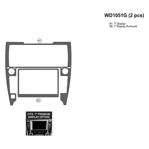 B&I® WD1051G-DPS - 2D Platinum Silver Upgrade Kit (2 Pcs)