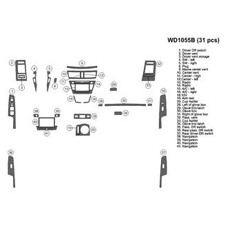 B&I® - 2D Blackwood Small Dash Kit (31 Pcs)