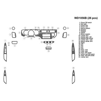 B&I® - 2D Blackwood Medium Dash Kit (26 Pcs)