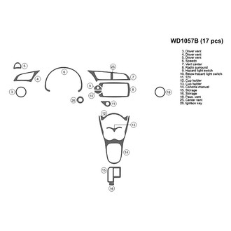 B&I® - 2D Blackwood Small Dash Kit (17 Pcs)