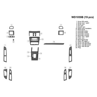 B&I® - 2D Blackwood Small Dash Kit (18 Pcs)