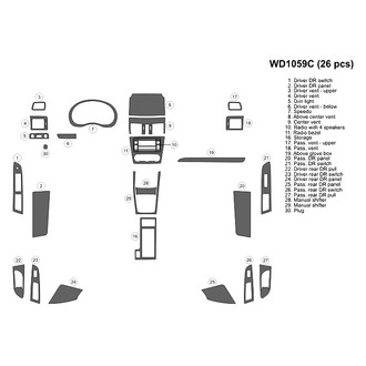 B&I® - 2D Blackwood Large Dash Kit (26 Pcs)