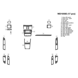 B&I® - 2D Blackwood Small Dash Kit (17 Pcs)