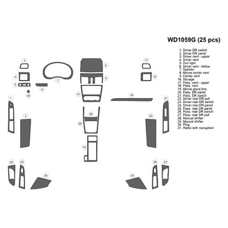 B&I® - 2D Blackwood Large Dash Kit (25 Pcs)