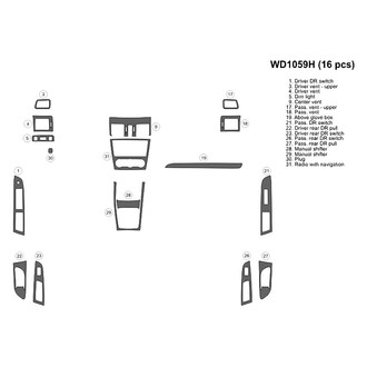 B&I® - 2D Blackwood Small Dash Kit (16 Pcs)