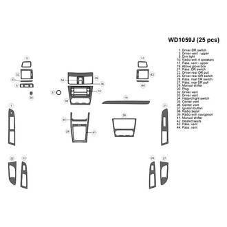 B&I® - 2D Blackwood Small Dash Kit (25 Pcs)