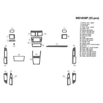 B&I® - 2D Blackwood Small Dash Kit (25 Pcs)