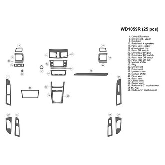 B&I® - 2D Blackwood Small Dash Kit (25 Pcs)